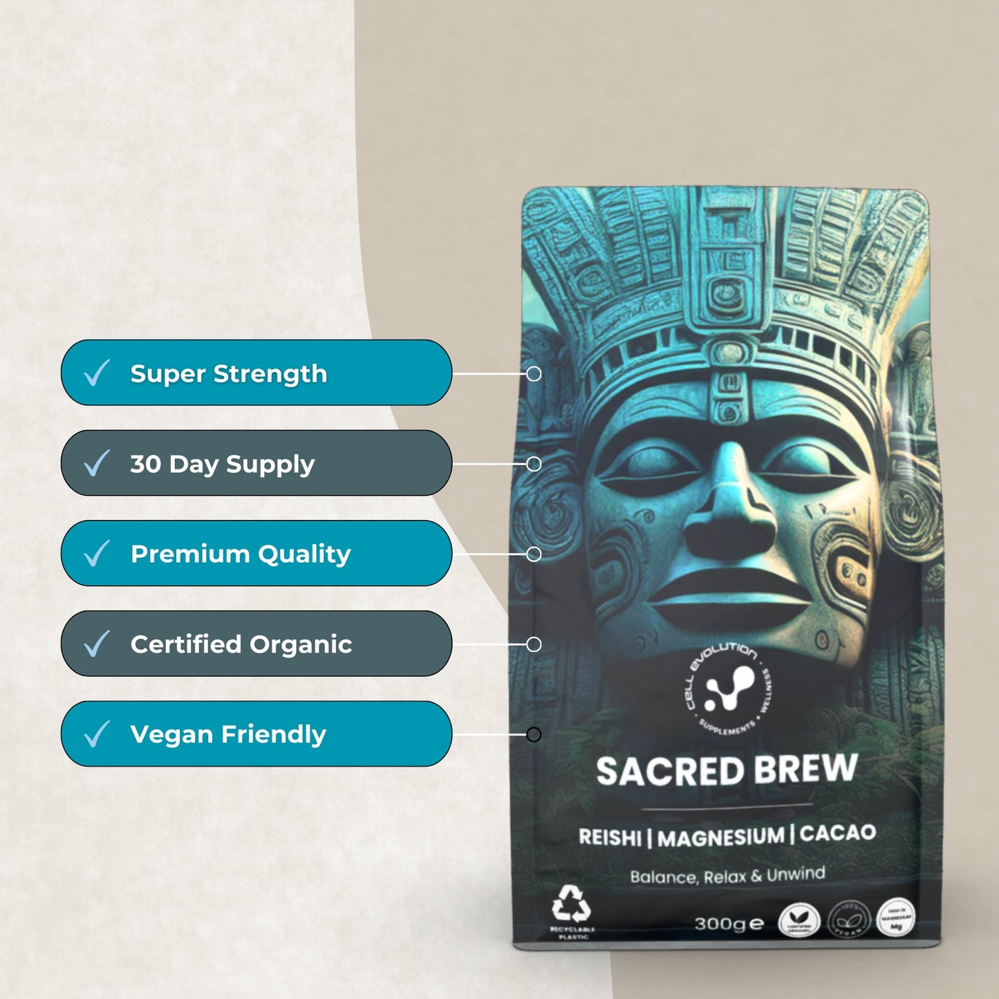 
                  
                    Ceremonial Cacao Sleep Drink with Magnesium & Reishi - Cell Evolution HQ
                  
                